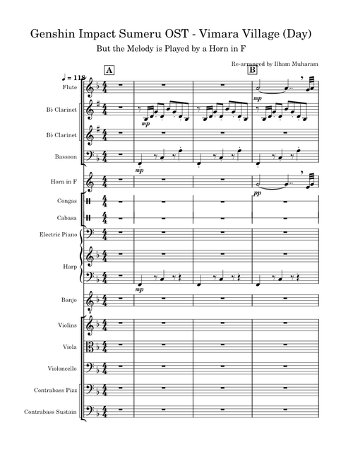 Genshin Impact Sumeru OST - Vimara Village (Day) – Yu-Peng Chen [Horn in F as the Melody]