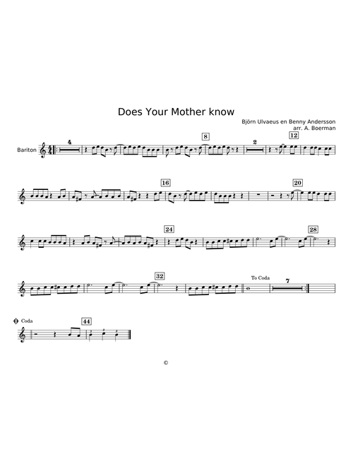 Does Your Mother Know - ABBA