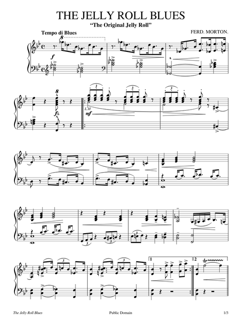 The Jelly Roll Blues - Jelly Roll Morton - 1915