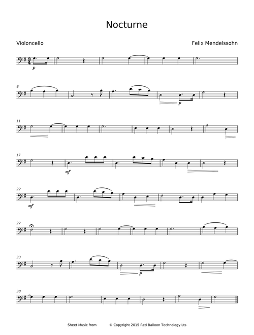 Midsummer Night's Dream, Op. 61 - Nocturne - Felix Mendelssohn