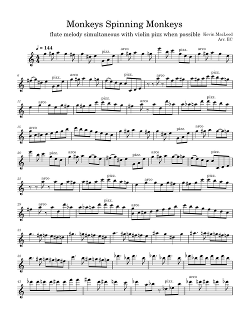 Monkeys Spinning Monkeys – Kevin MacLeod Monkeys Spinning Monkeys - Solo Violin,  Untested for Impossibility