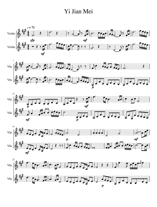 Yi Jian Mei 一剪梅 | xuehuapiaopiao (Violin duet)