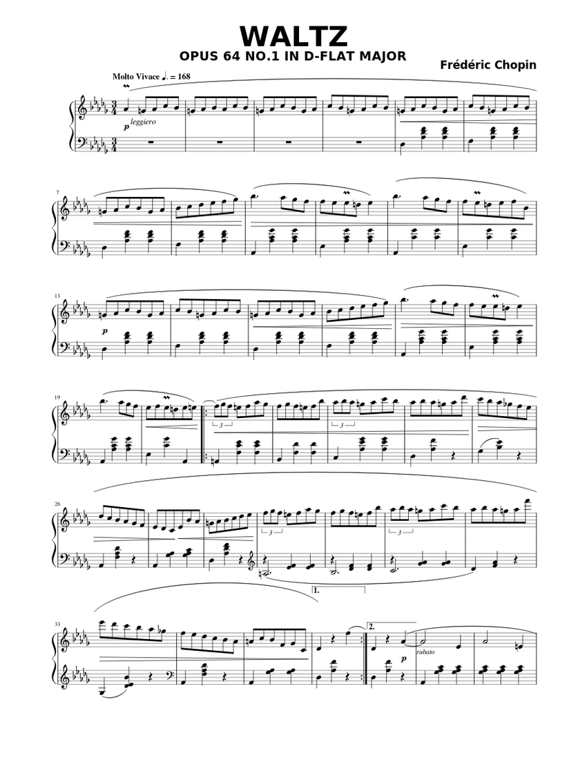 Waltz in D-flat major Op. 64 No. 1 