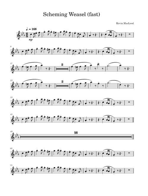 Scheming Weasel (fast) for Flute