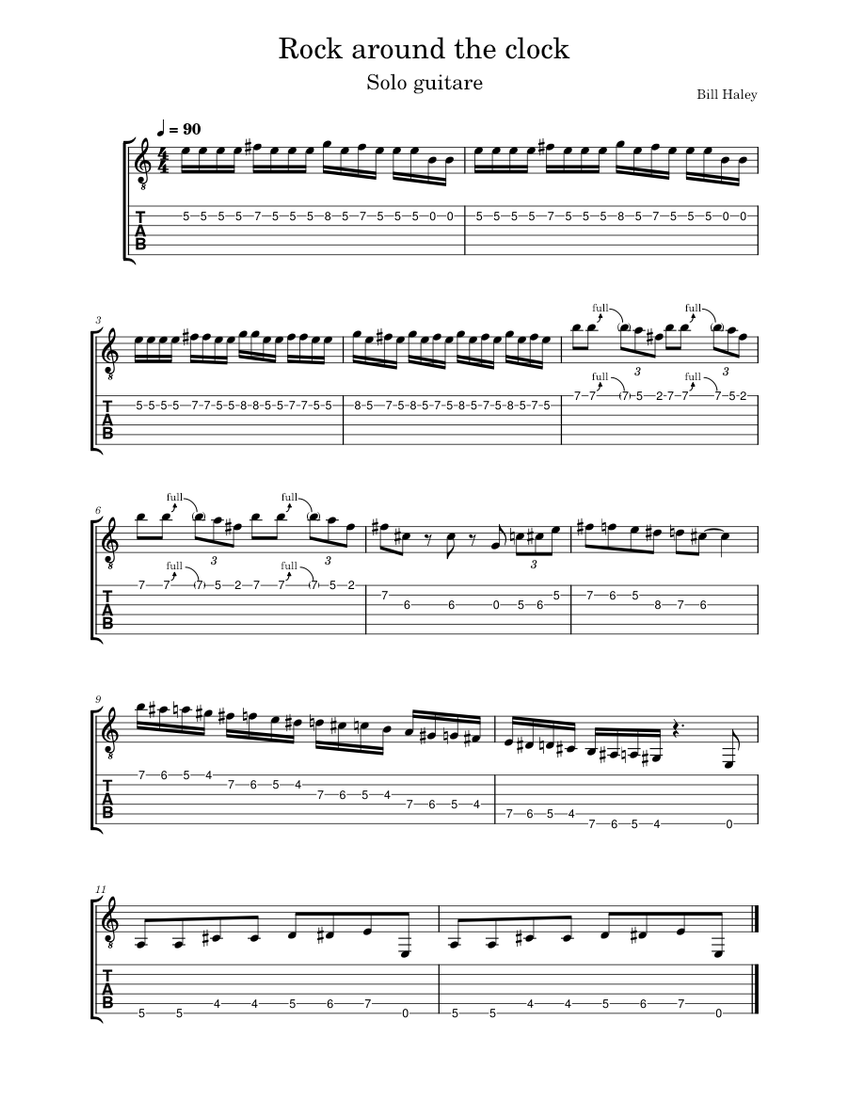 Rock around the clock guitar solo Bill Haley Rock around the clock
