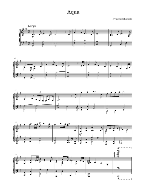 Aqua – Ryuichi Sakamoto