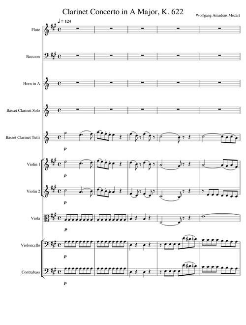 Clarinet Concerto in A Major, K.622, W. A. Mozart – Wolfgang Amadeus Mozart (upload by Jilly Cooke)