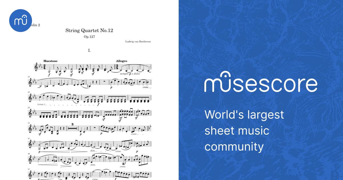 String Quartet No.12, Op.127 – Ludwig van Beethoven - Violin