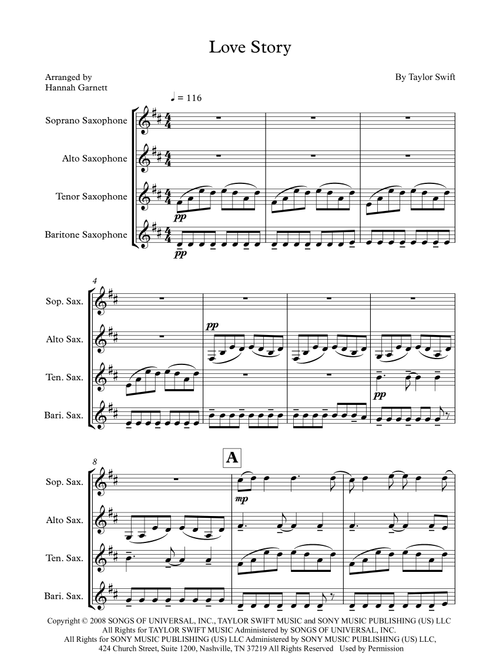 Love Story (Arr. Hannah Garnett) - Taylor Swift (Woodwind Ensemble)