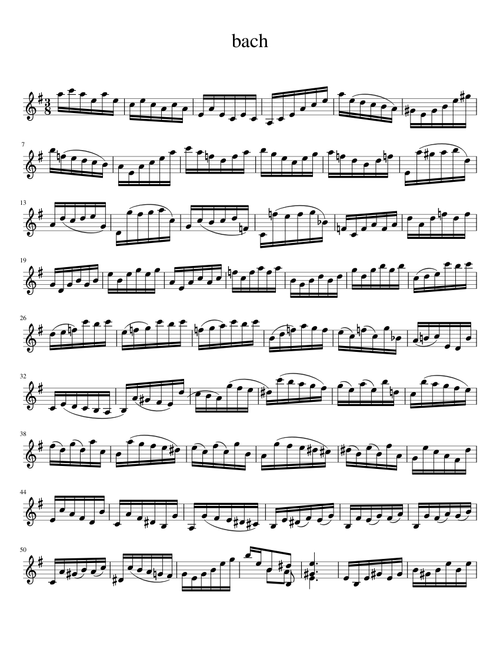 bach violin in G minor(in Bb)