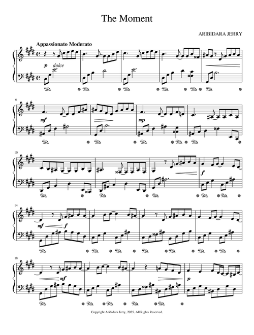 The moment (Arr. Aribidara Jerry) (Piano Solo)