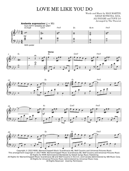 Love me like you do - Ellie Goulding (Piano Solo)