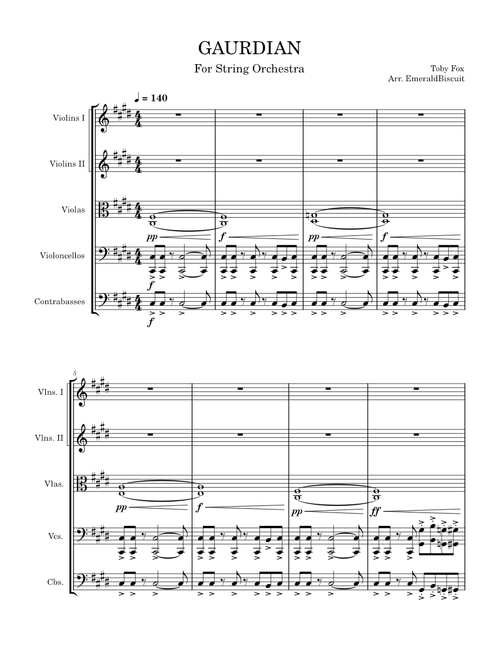 Deltarune - GAURDIAN – String Orchestra