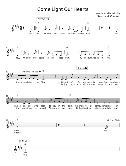 Come Light Our Hearts - Sandra McCracken