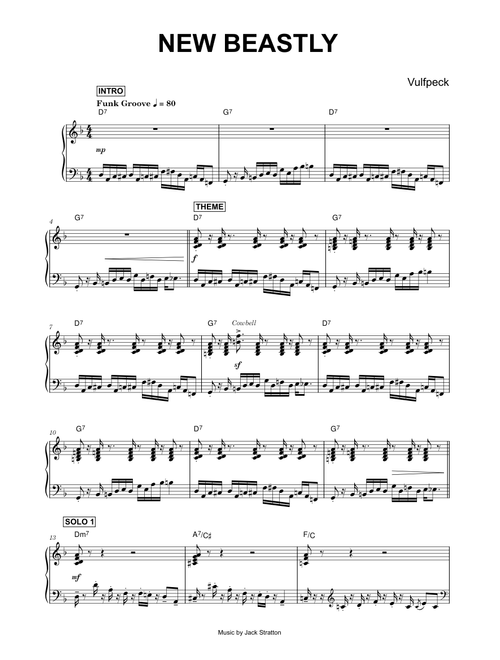 New Beastly - Vulfpeck (Piano)