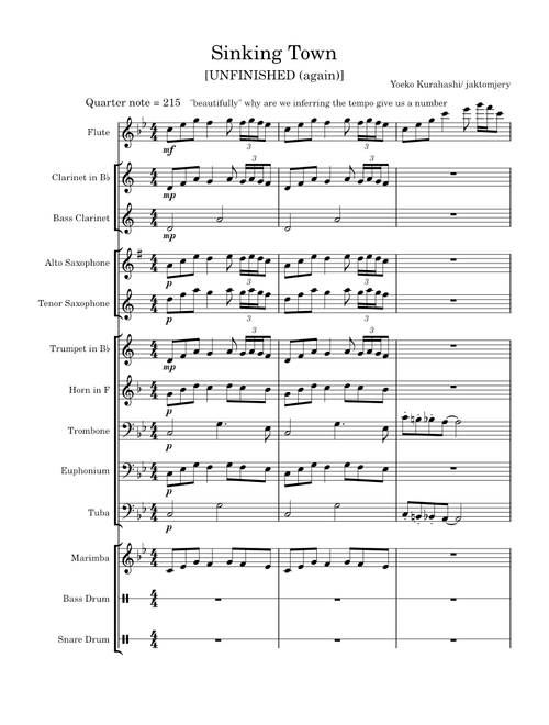 [UNFINISHED] sinking town concert band arrangement