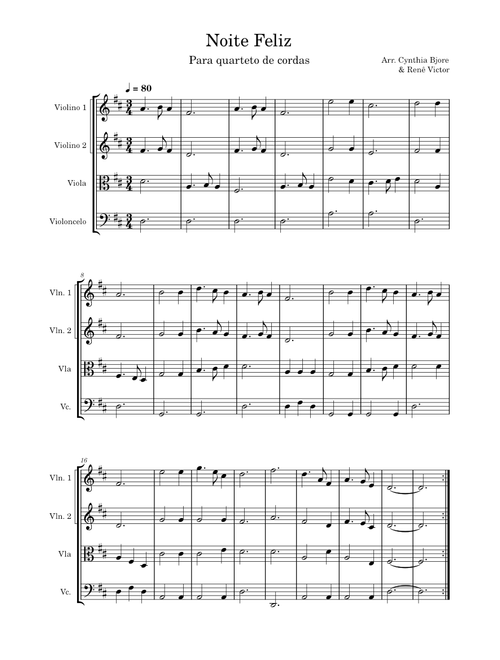 Noite Feliz - Quarteto de cordas