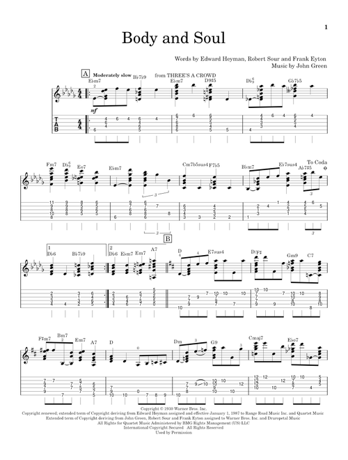 Body And Soul - Tony Bennett & Amy Winehouse, Jeff Arnold (Solo Guitar)