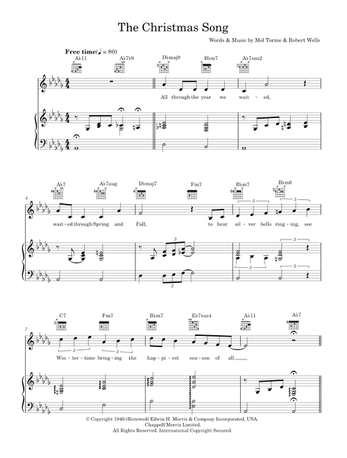 The Christmas Song (Chestnuts Roasting On An Open Fire) - Mel Tormé (Piano Vocal)