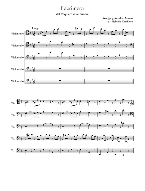 "Lacrimosa" from Mozart Requiem in d minor