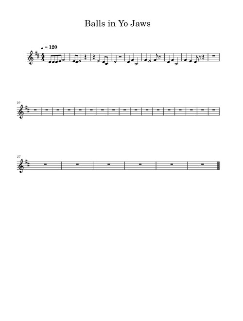 Balls In Yo Jaws (clarinet)