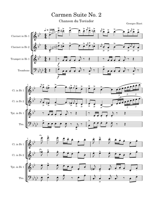 Carmen Suite No.2 Chanson du Toreador