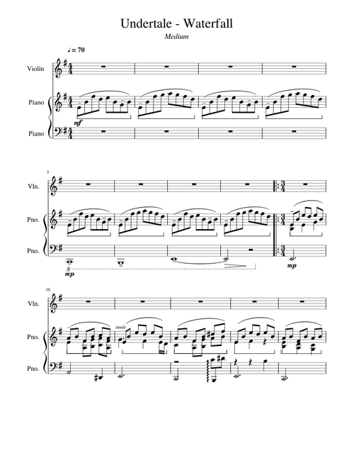 Undertale - Waterfall (Piano and Violin)