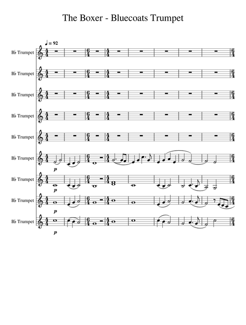The Boxer - Bluecoats Trumpet