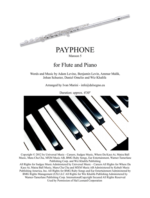Payphone (Arr. Ivan Marini) - Maroon 5 Featuring Wiz Khalifa (Flute and Piano)