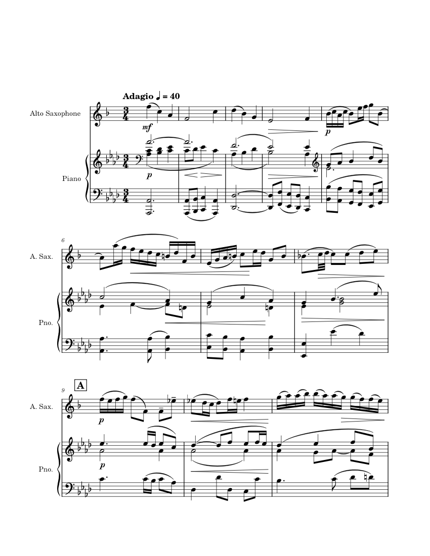 Violin Sonata in F major, HWV 370 – 1st Movement for Alto