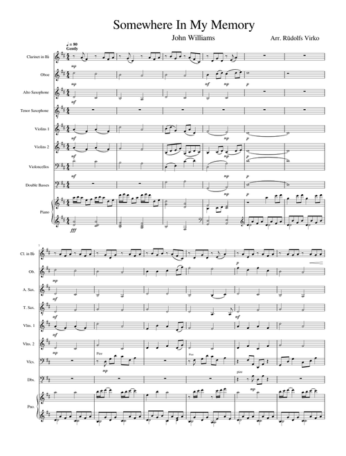 Somewhere In My Memory - John Williams