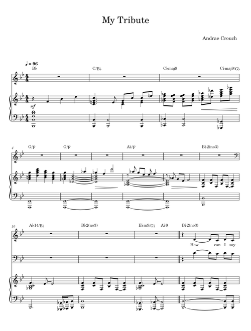 My tribute - Andraé Crouch