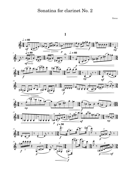 Sonatina for clarinet No. 2