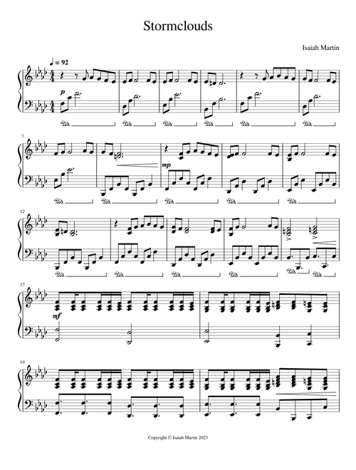 Stormclouds [Piano Solo] - Isaiah Martin