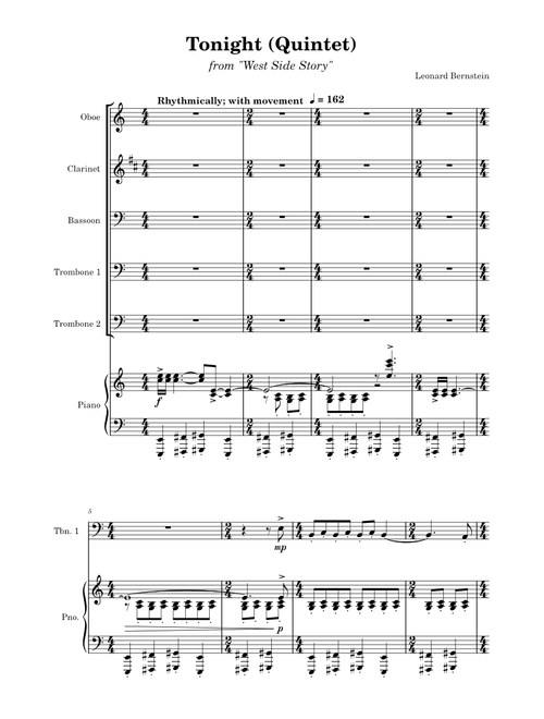 Tonight (Quintet) from "West Side Story"- Leonard Bernstein