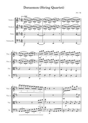 Doraemon no Uta – Unknown author Sheet Music for Violin (Mixed Quartet ...