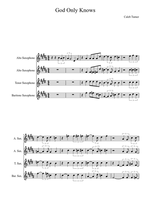 God Only Knows (Sax Quartet)