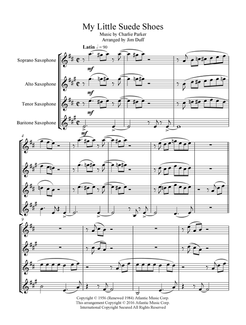 My Little Suede Shoes (Arr. Jim Duff) - Charlie Parker (Woodwind Ensemble)