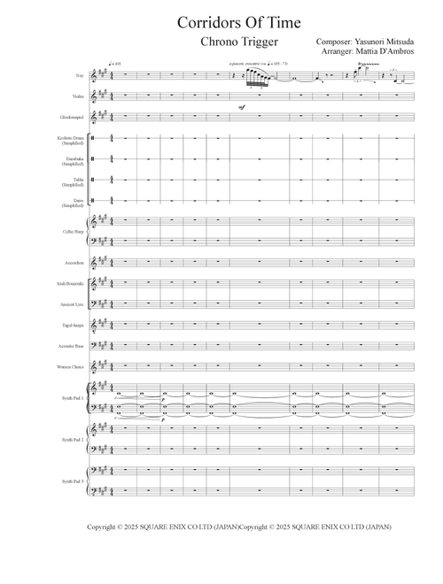 Corridors Of Time / Schala's Theme (Arr. D'Ambros Mattia) - Yasunori Mitsuda (Large Ensemble)