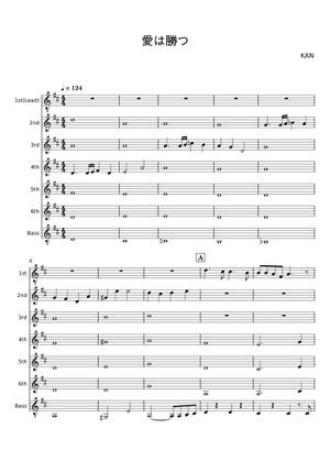 愛は勝つ - KAN Sheet Music with Chords for Synthesizer (Solo
