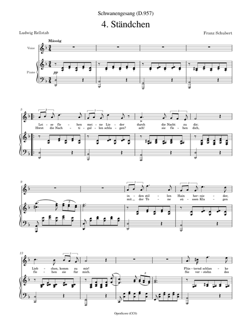 Schubert, Franz - Schwanengesang (D.957), No.4 - Ständchen