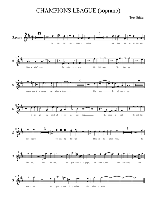 CHAMPIONS LEAGUE (soprano)
