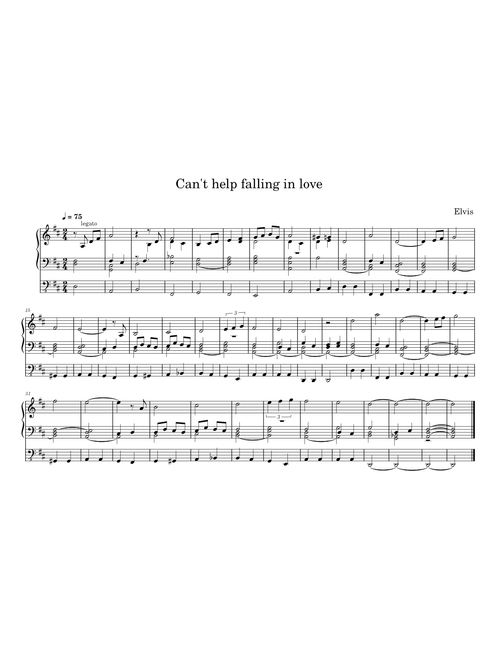 Can't Help Falling In Love – Elvis Presley can't help falling in love organ