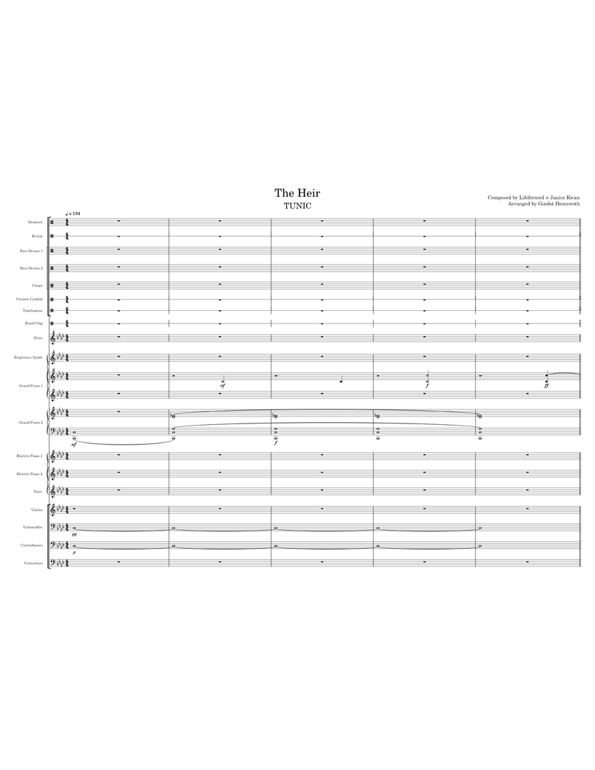 TUNIC: The Heir – Lifeformed & Janice Kwan Sheet Music for Piano
