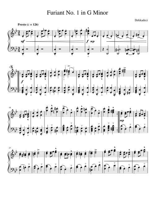 Furiant No. 1 in G Minor (MCCHQ #6)