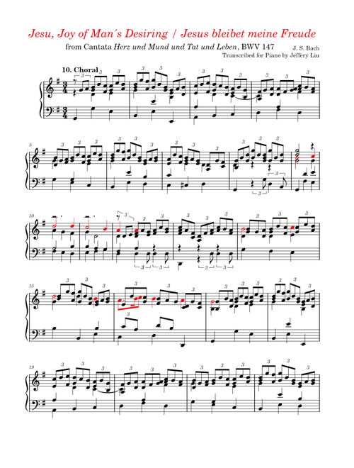 Jesus bleibet meine Freude / Jesu, Joy of Man's Desiring from BWV 147 by Johann Sebastian Bach