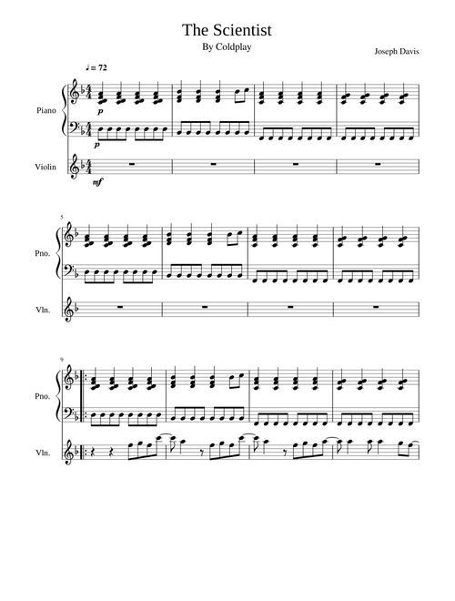 The Scientist by Coldplay Violin