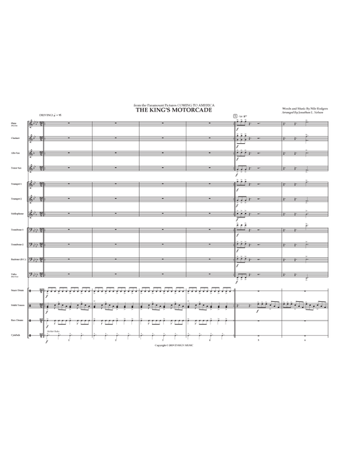King's Motorcade (Arr. Jonathan L Nelson) - Nile Rodgers (Marching Band)
