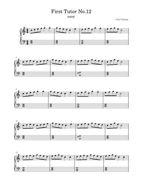 Practical Exercises for Beginners, Op.599 No. 12 – Carl Czerny