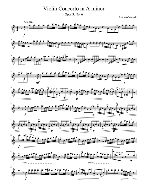 Vivaldi Concerto in A minor
